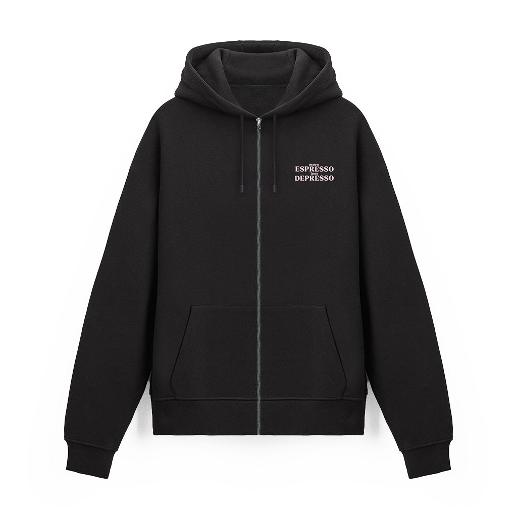 More Espresso Less Depresso Zip Hoodie