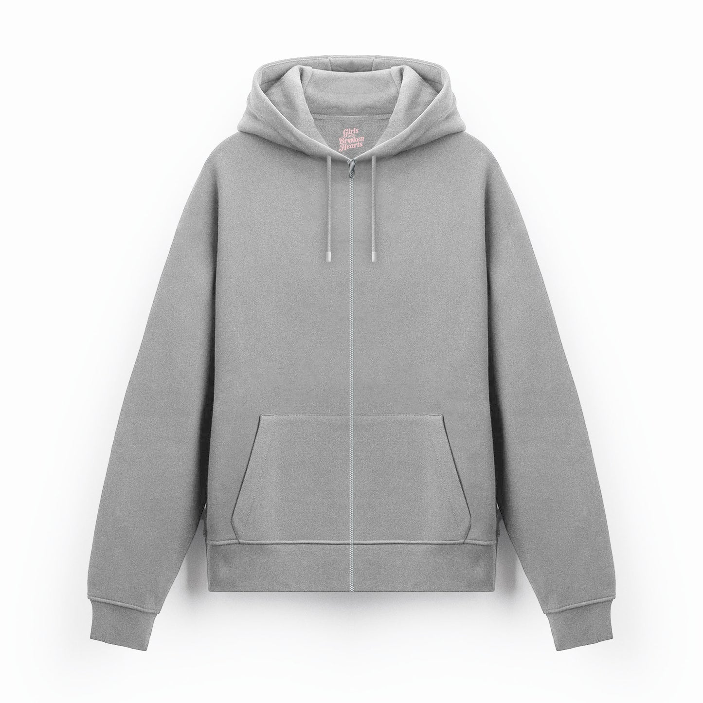 Basic Grey Zip Hoodie