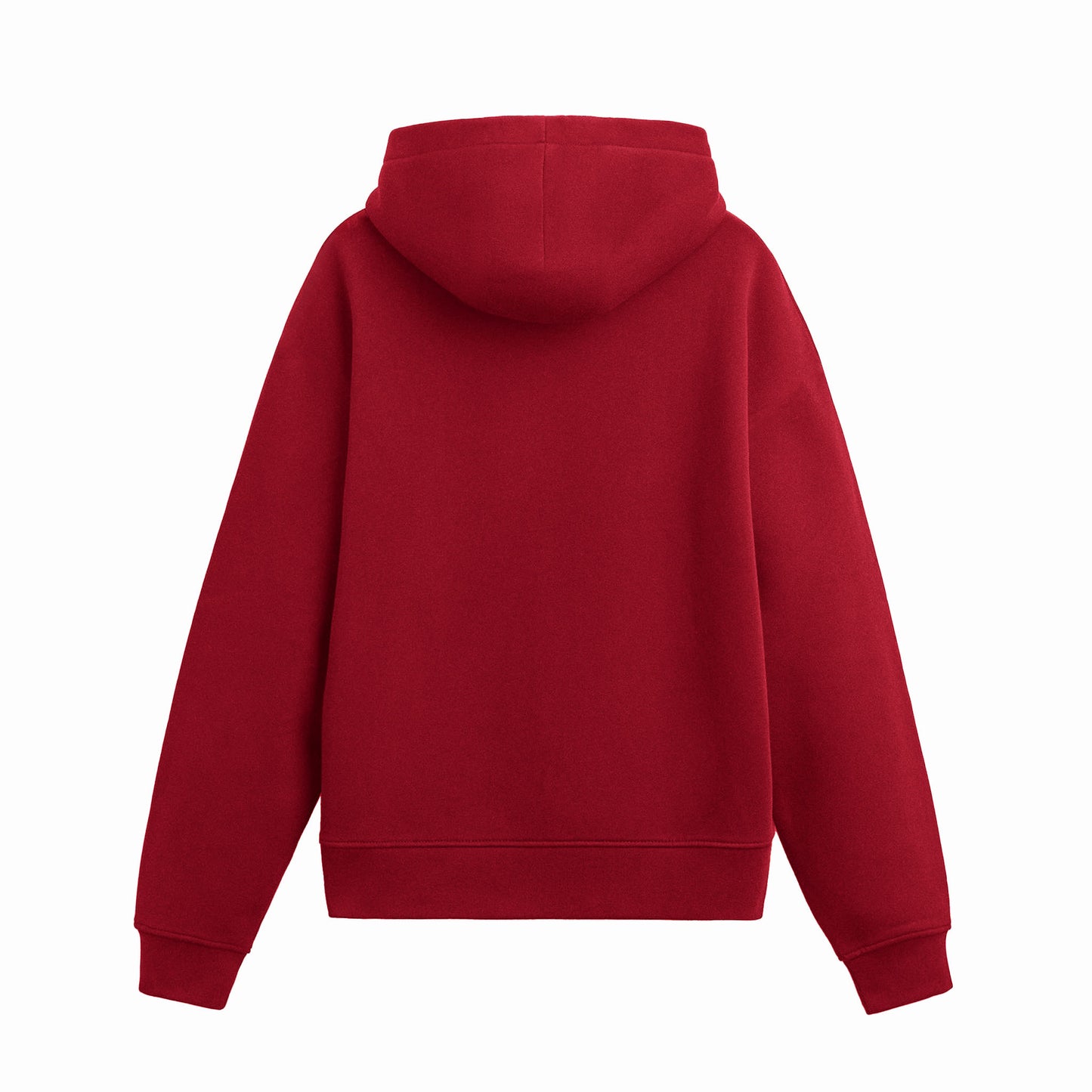 Basic Red Zip Hoodie