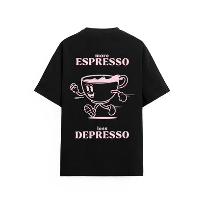 More Espresso Less Depresso Tişört