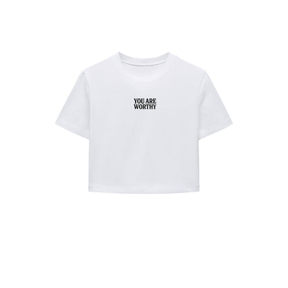 Worthy of Love Crop Tişört