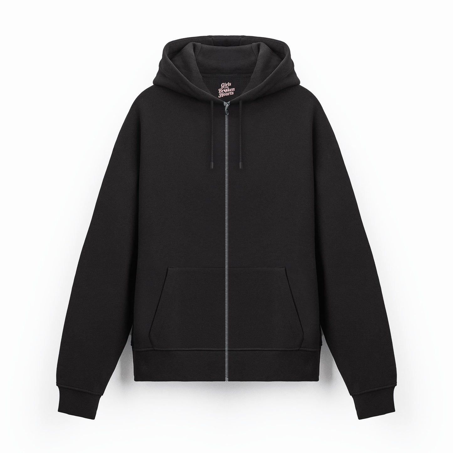 Basic Black Zip Hoodie